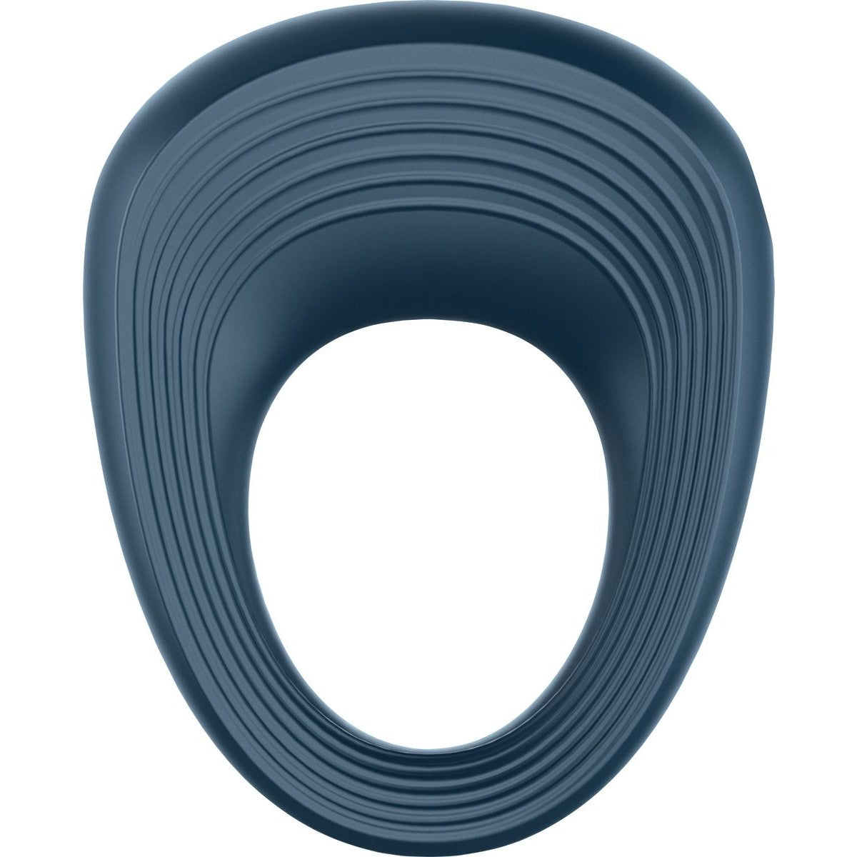 Satisfyer Rings Round Vibrating Silicone Cock Ring in Blue
