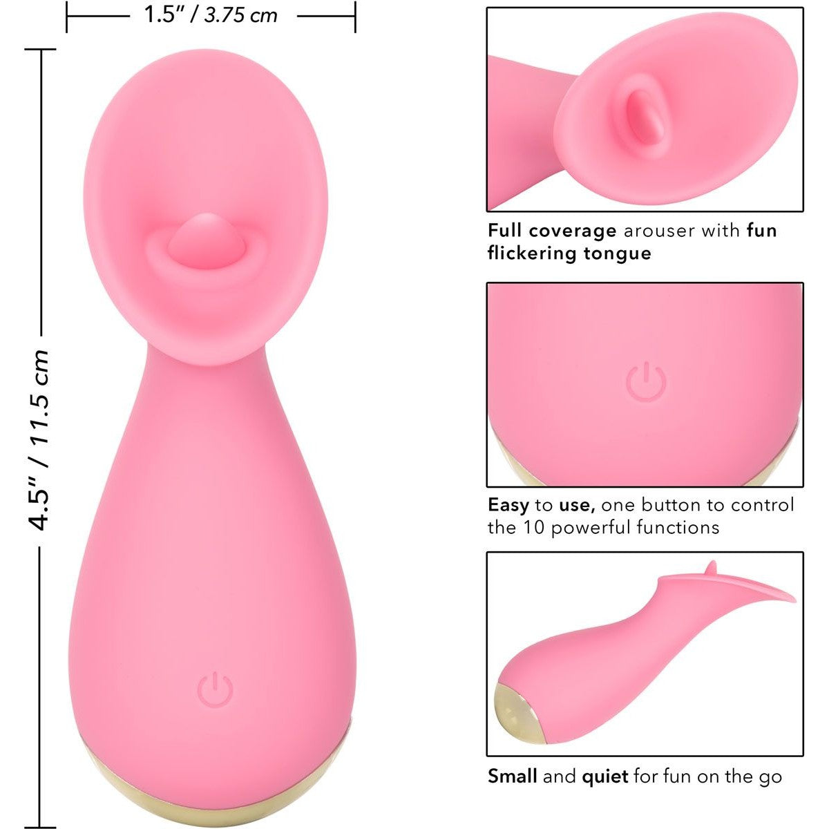 Slay #TickleMe Silicone Clitoral Vibrator in Pink