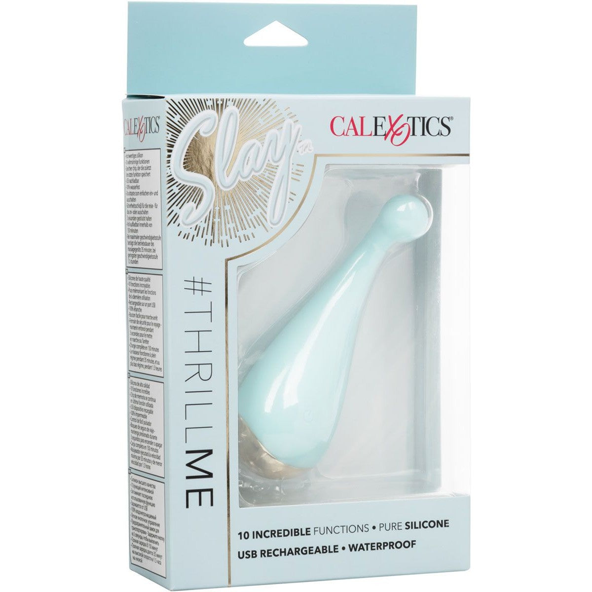 Slay #ThrillMe Silicone Vibrator in Blue