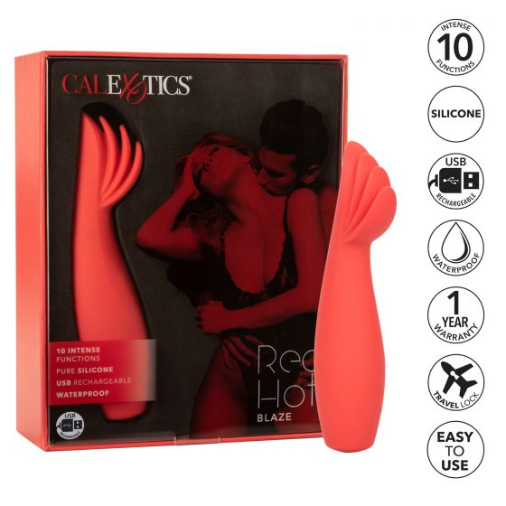 Red Hot Blaze Silicone Vibrator - Red Mansion