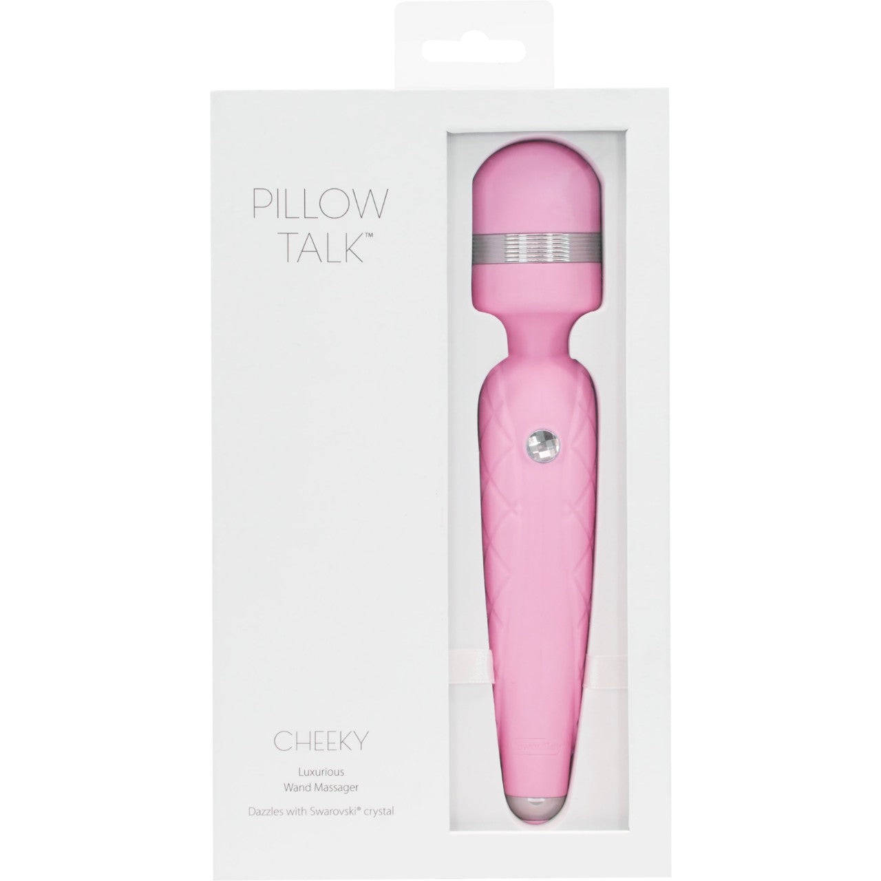 Pillow Talk Cheeky Vibrating Massage Wand in Pink - Red Mansion