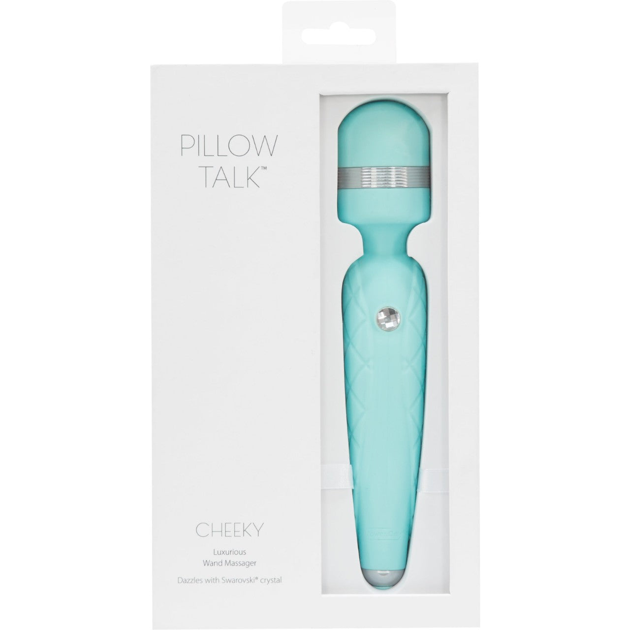 Pillow Talk Cheeky Vibrating Massage Wand in Teal - Red Mansion