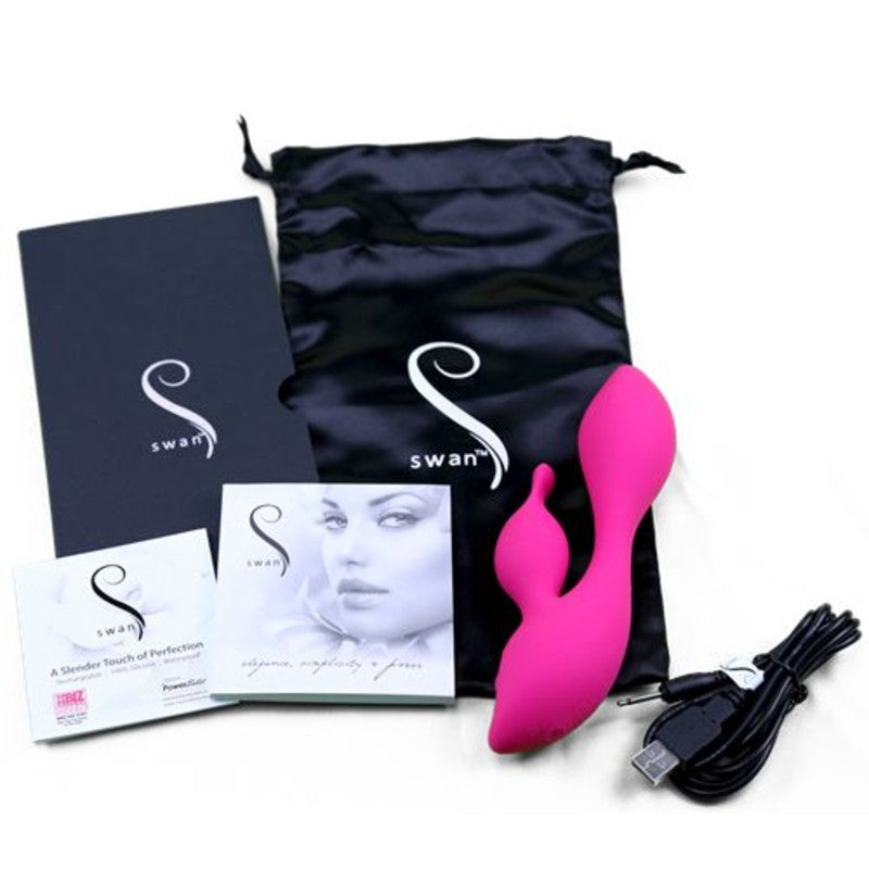 The Cygnet Swan Dual Vibrator in Pink