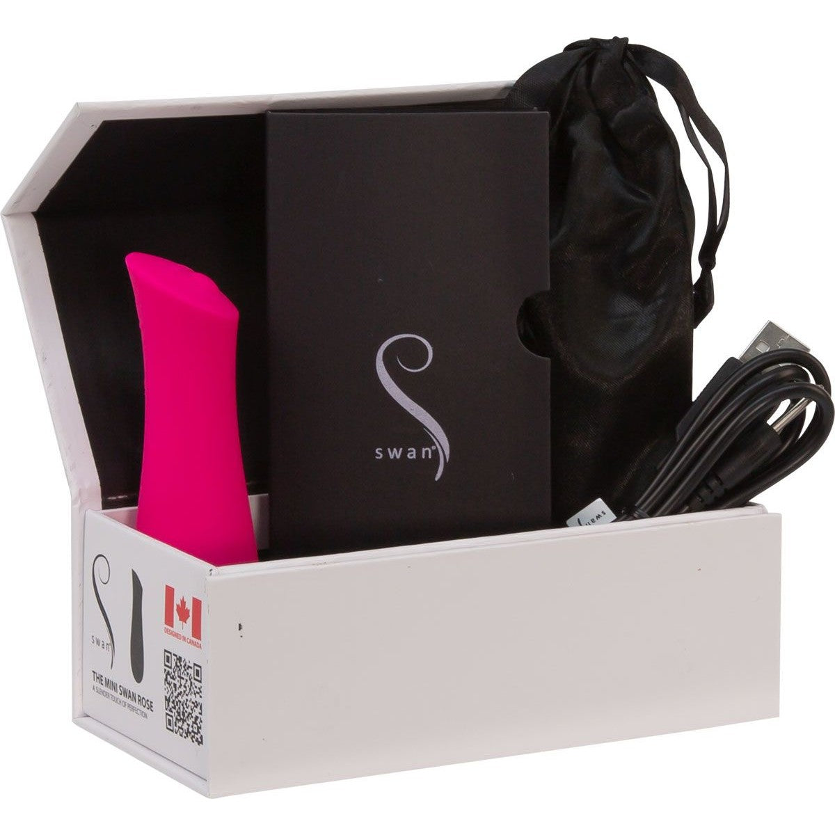 The Mini Swan Rose Vibrator in Pink