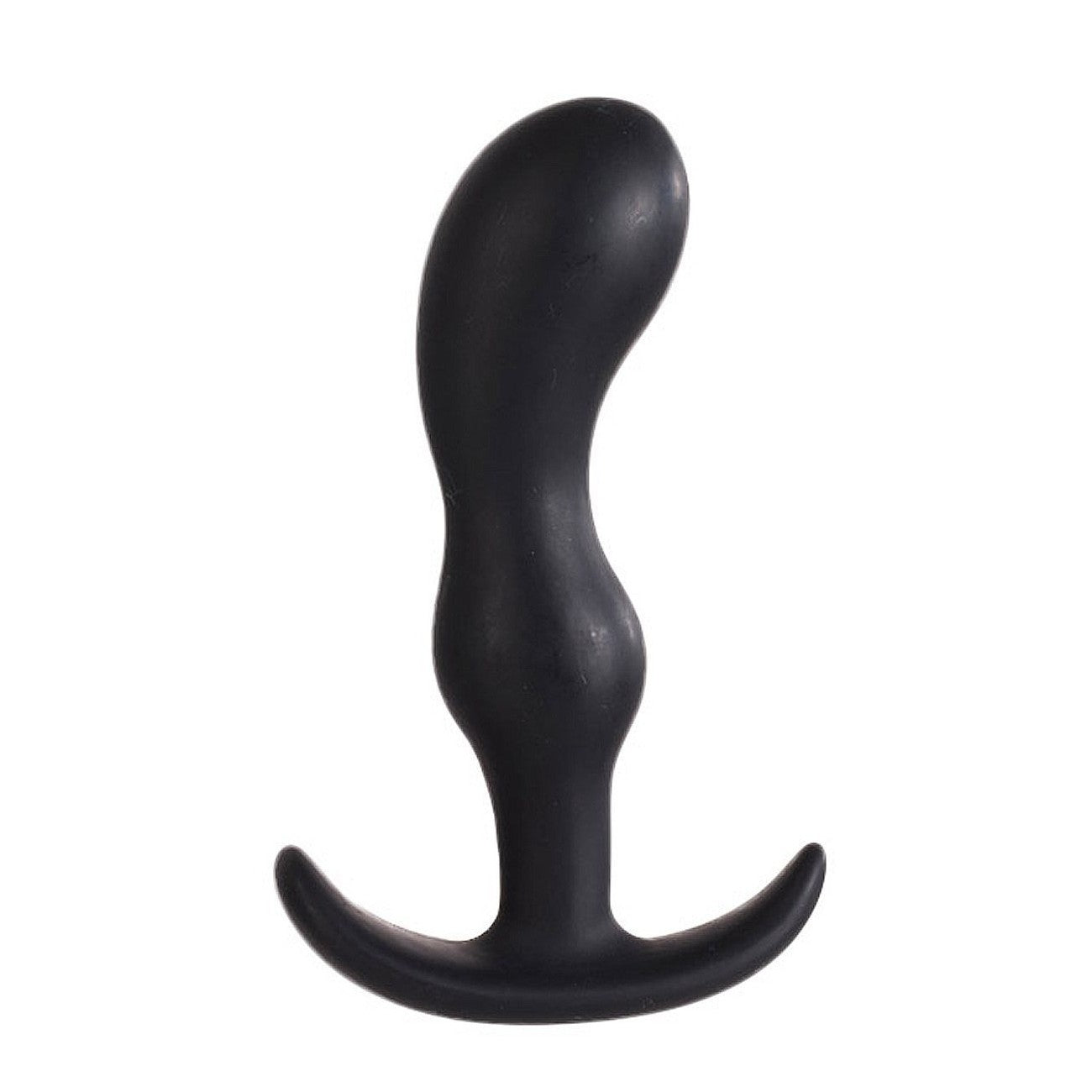 Smiling Silicone Prostate Butt Plug 3.5" in Black