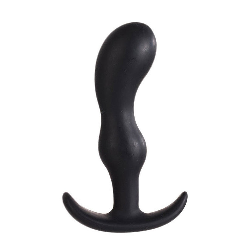 Smiling Silicone Prostate Butt Plug 3.5" in Black