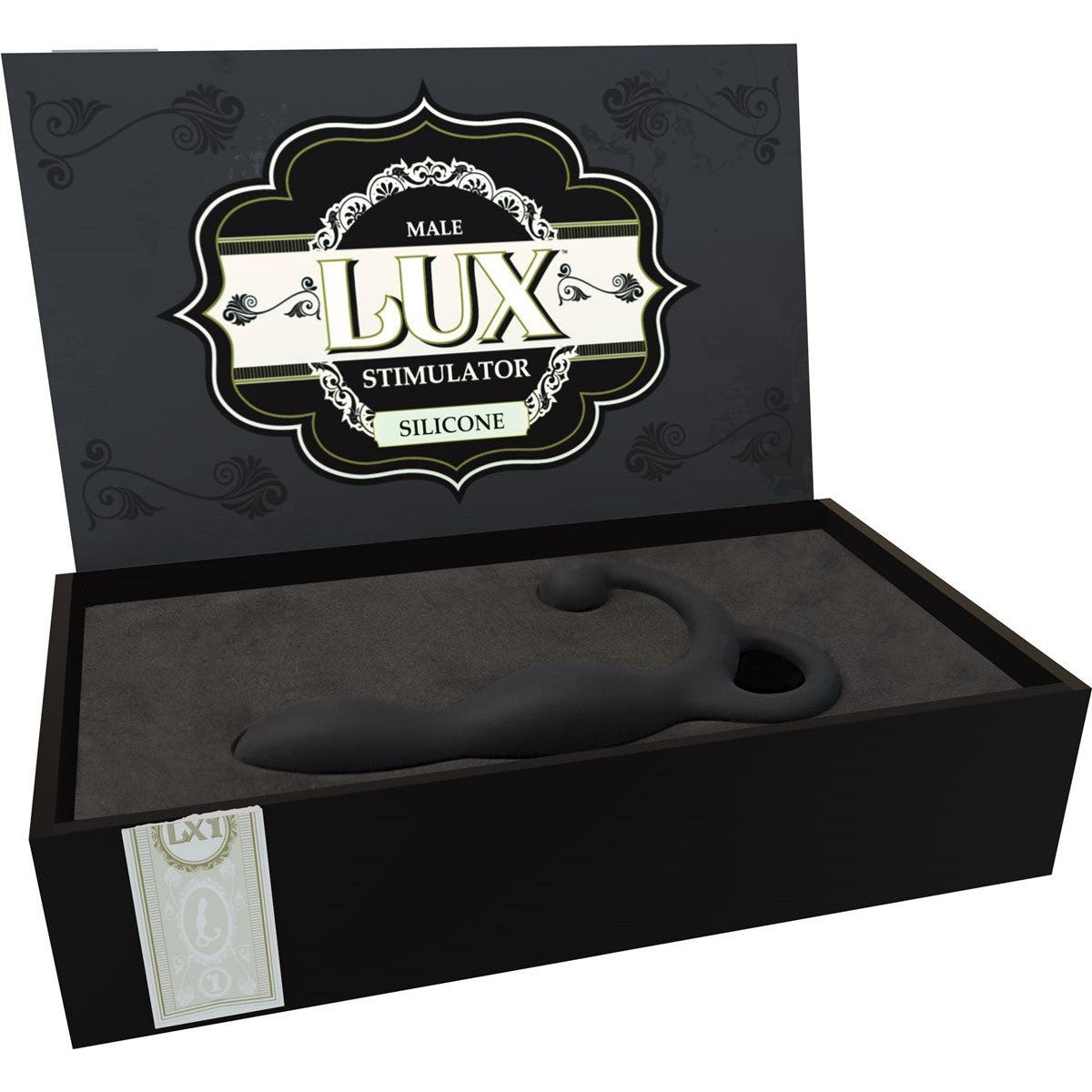 Lux LX1 Silicone Male Prostate Stimulator in Black - Red Mansion