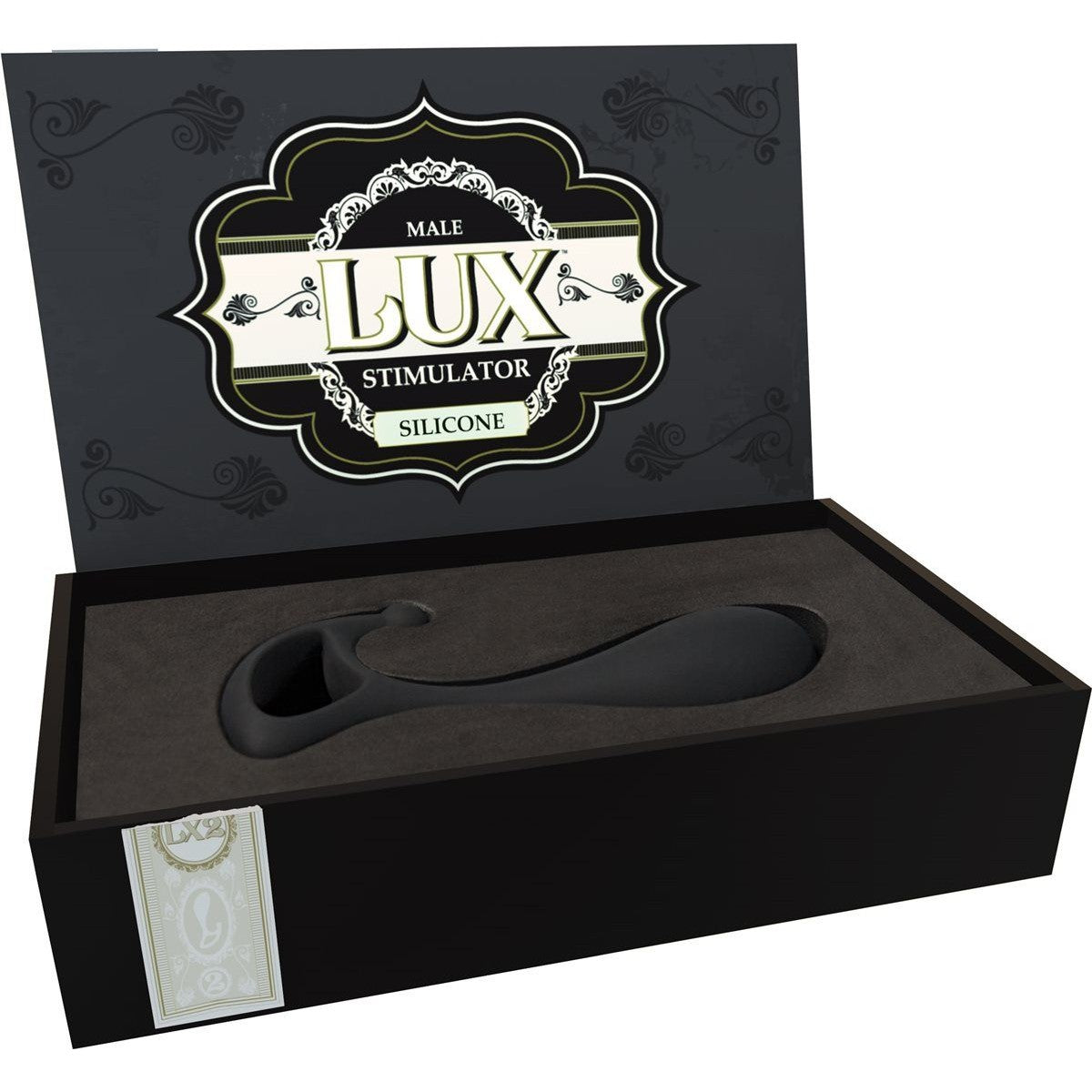 Lux LX2 Silicone Male Prostate Stimulator in Black - Red Mansion