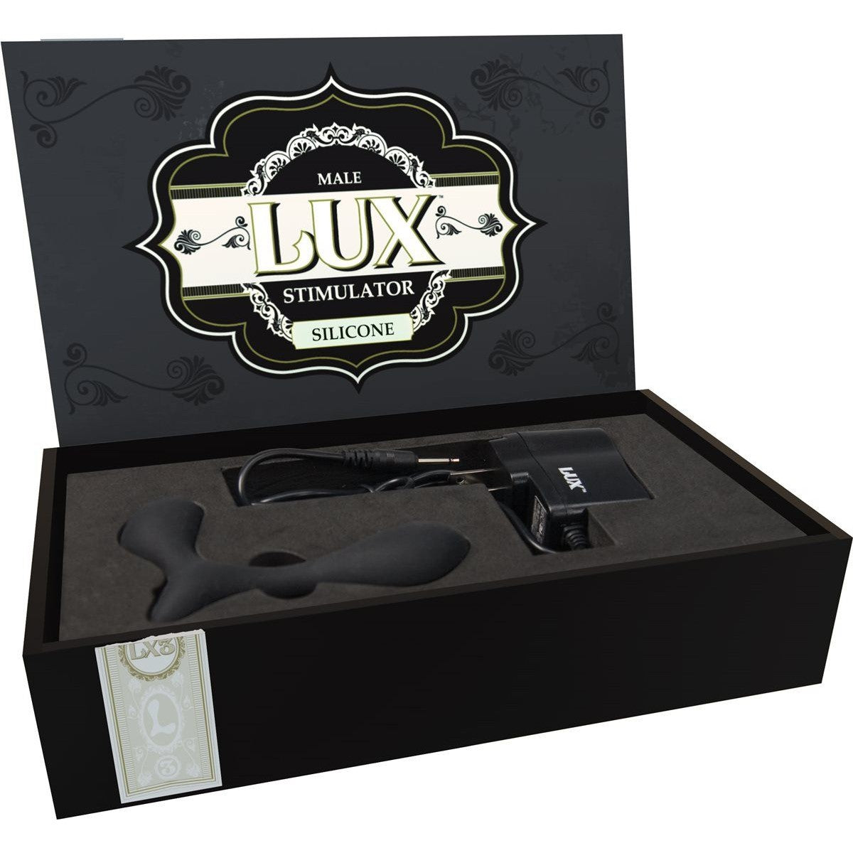 Lux LX3 Vibrating Silicone Male Prostate Stimulator in Black - Red Mansion