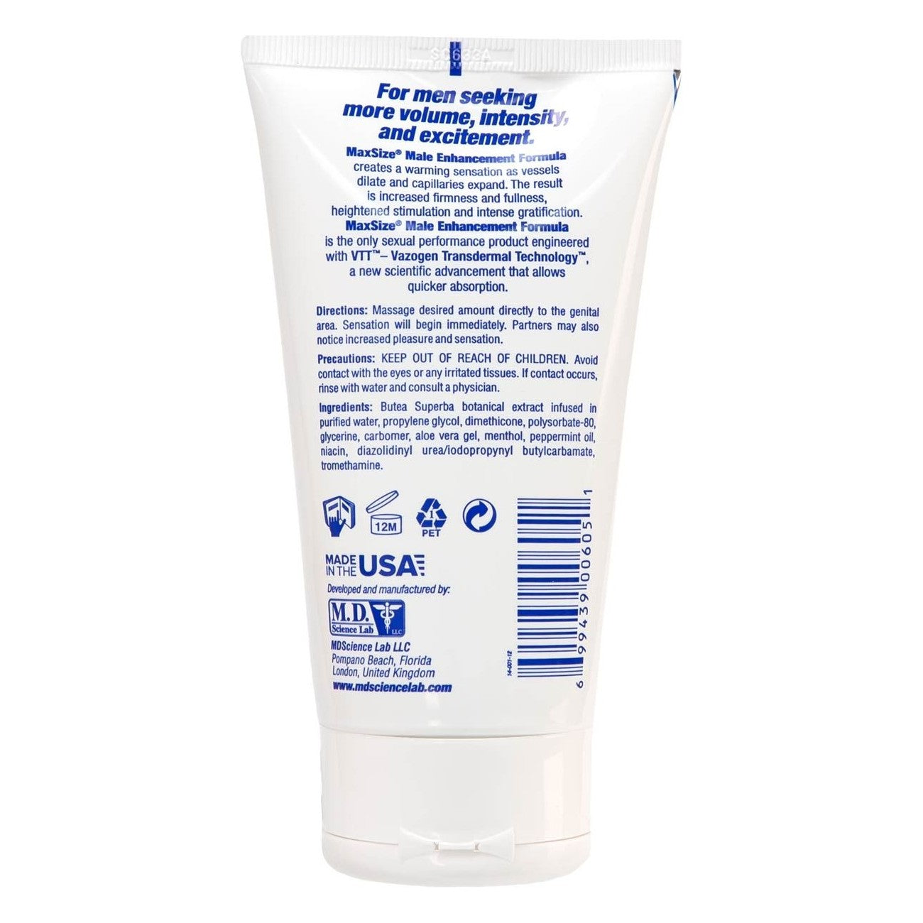 Swiss Navy Max Size Male Enhancement Cream in 5 oz