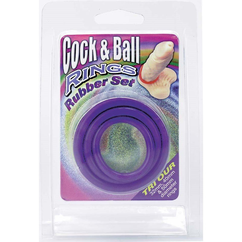 Cock & Ball Rings in Purple