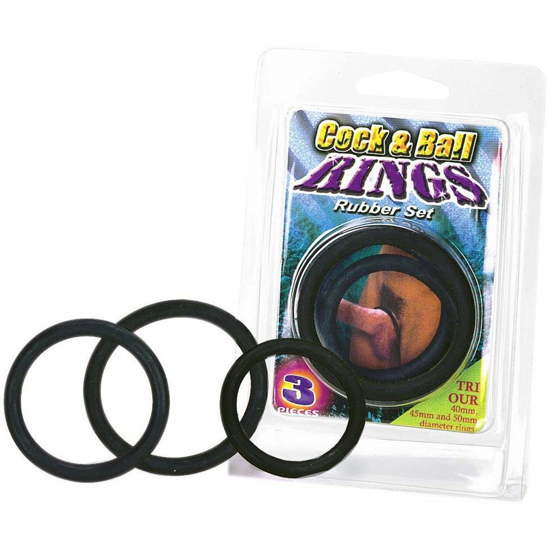 Cock & Ball Rings in Black