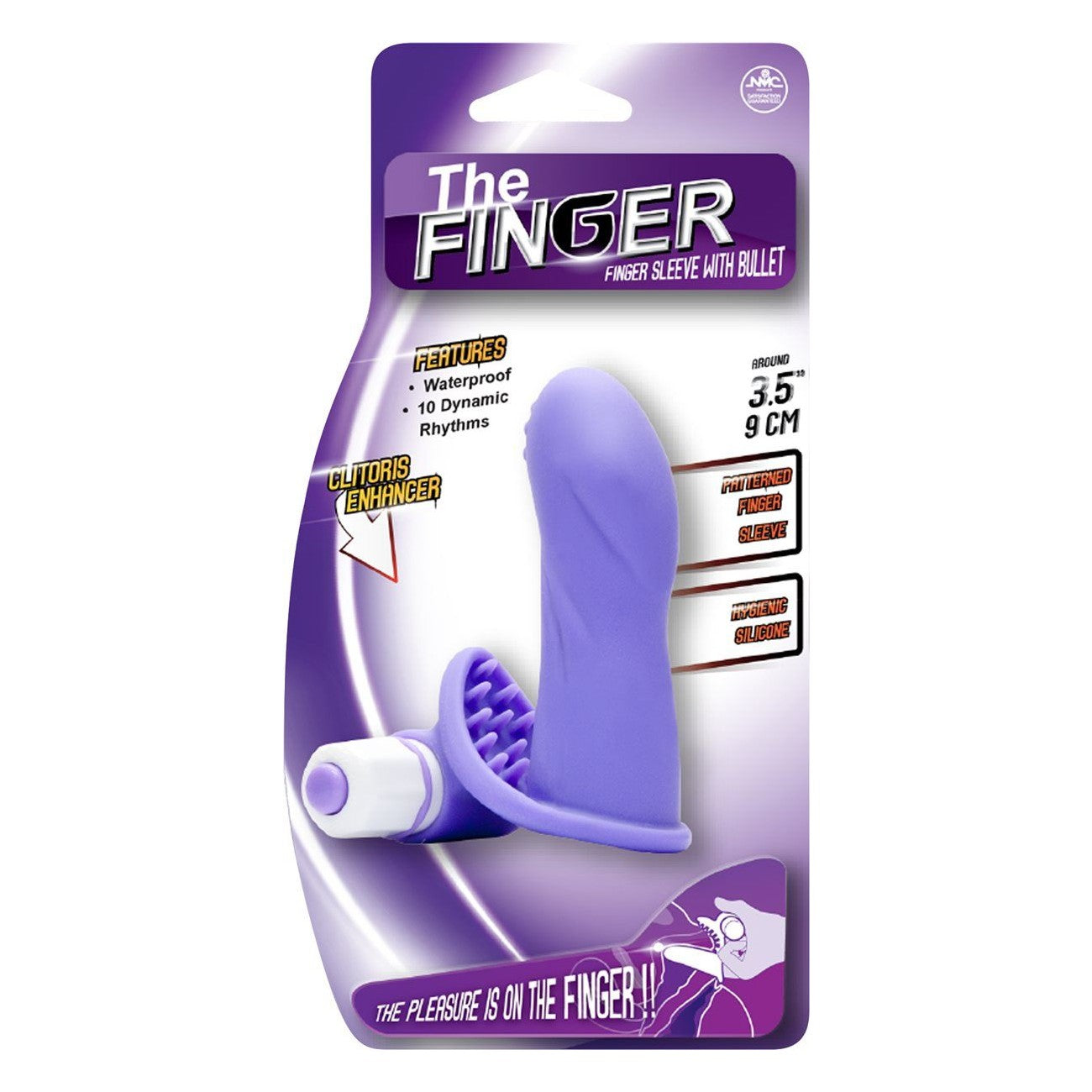 The Finger Vibrating Dildo Sleeve 3.5" in Purple