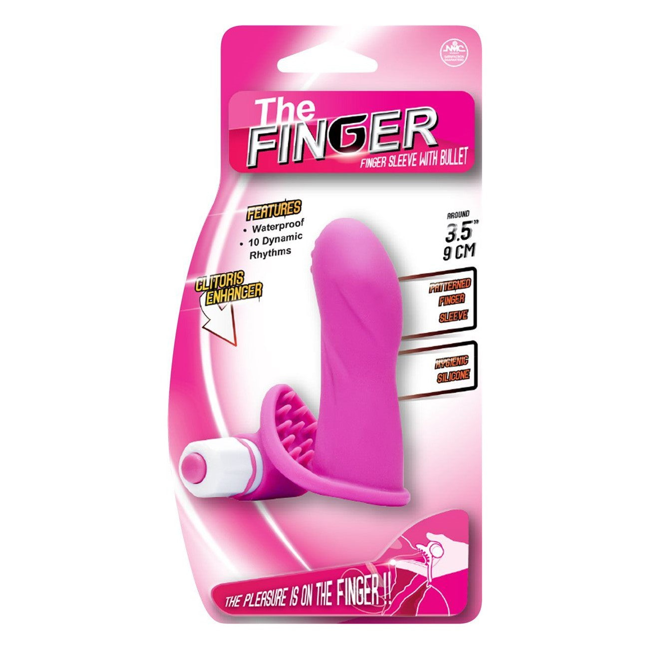 The Finger Vibrating Dildo Sleeve 3.5" in Pink