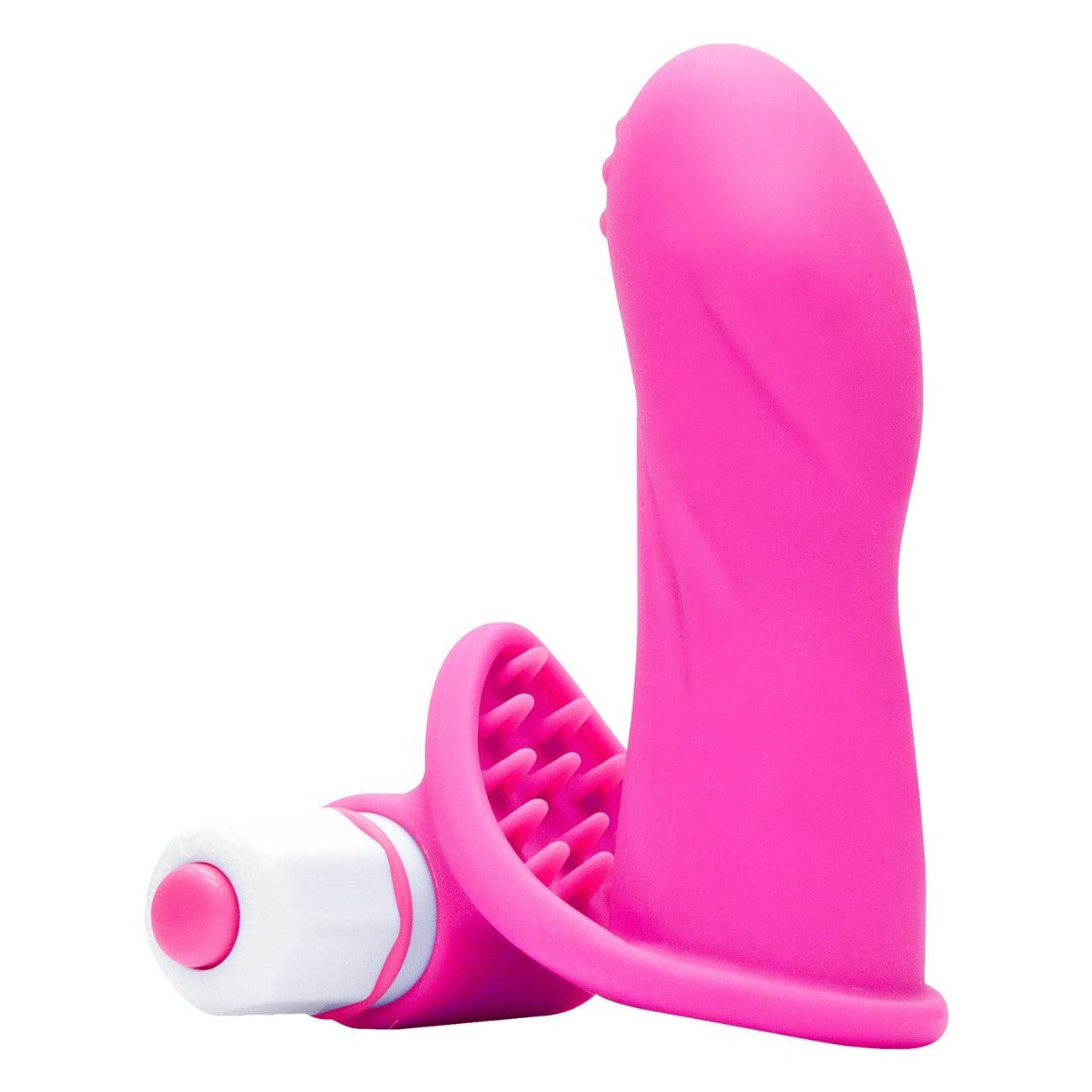 The Finger Vibrating Dildo Sleeve 3.5" in Pink