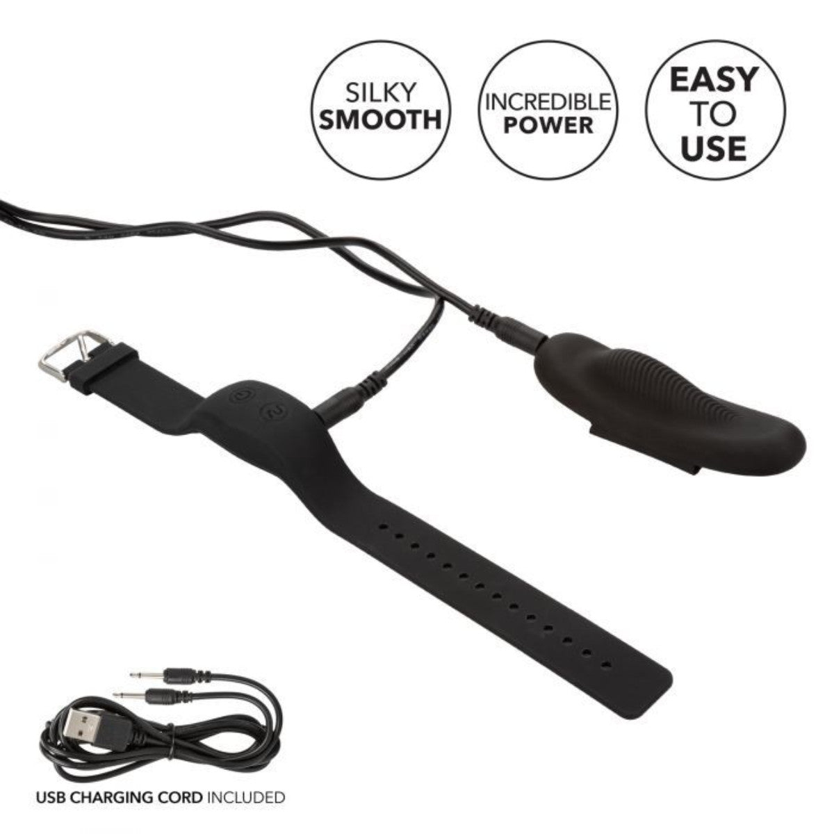 Lock-N-Play Wristband Remote Panty Teaser Vibrator in Black