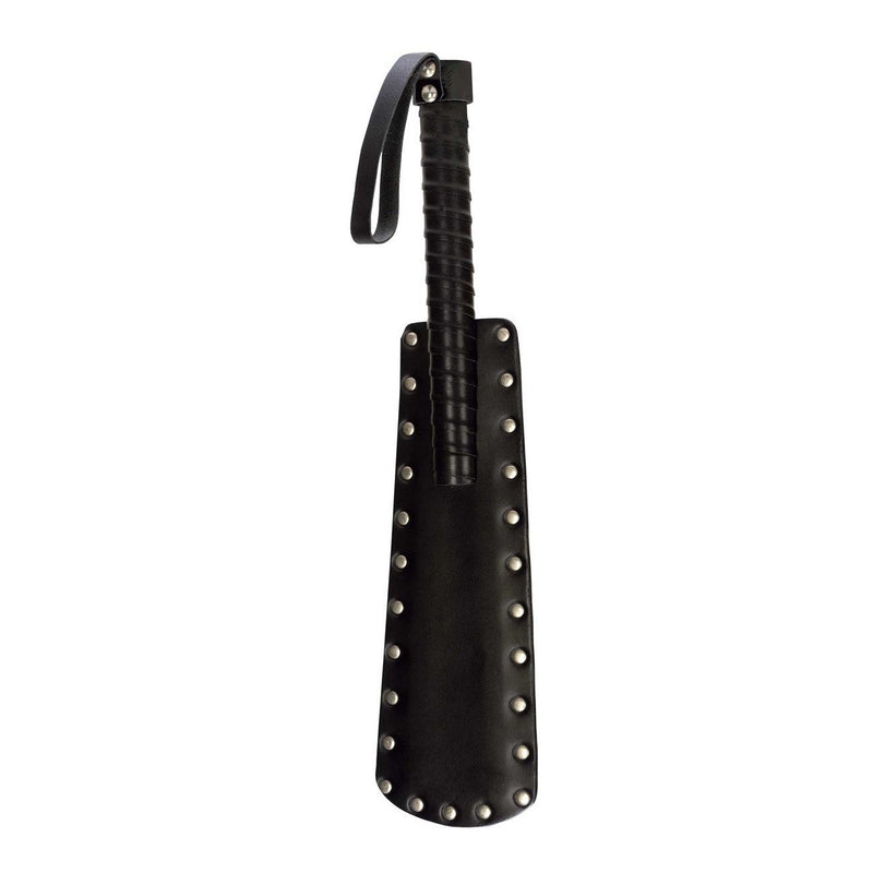 Large BDSM Studded Square Bondage Paddle in Black