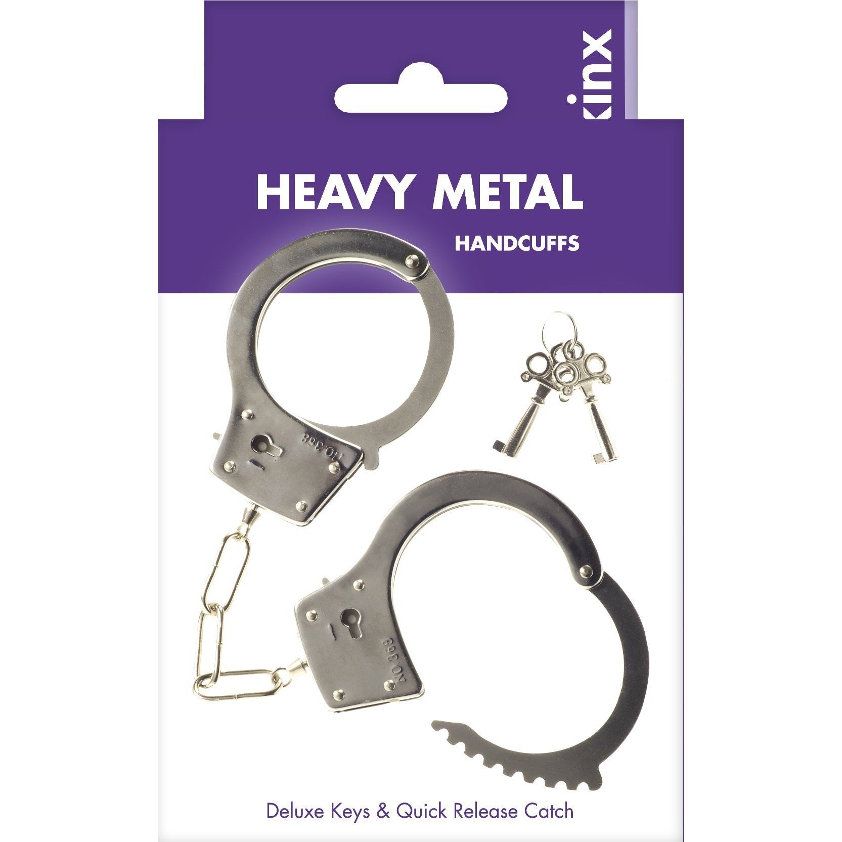 Kinx Heavy Metal Handcuffs in Silver - Red Mansion