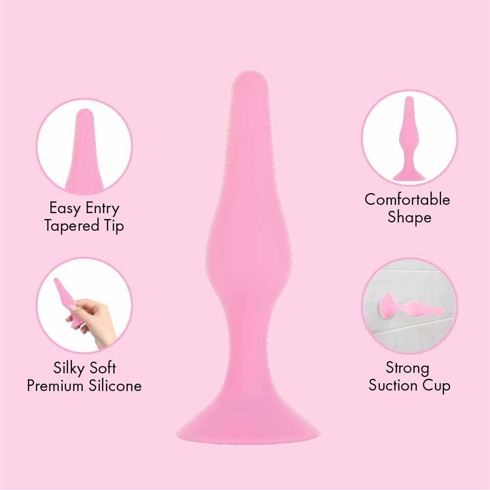 BMS PL Silicone Butt Plug in Pink
