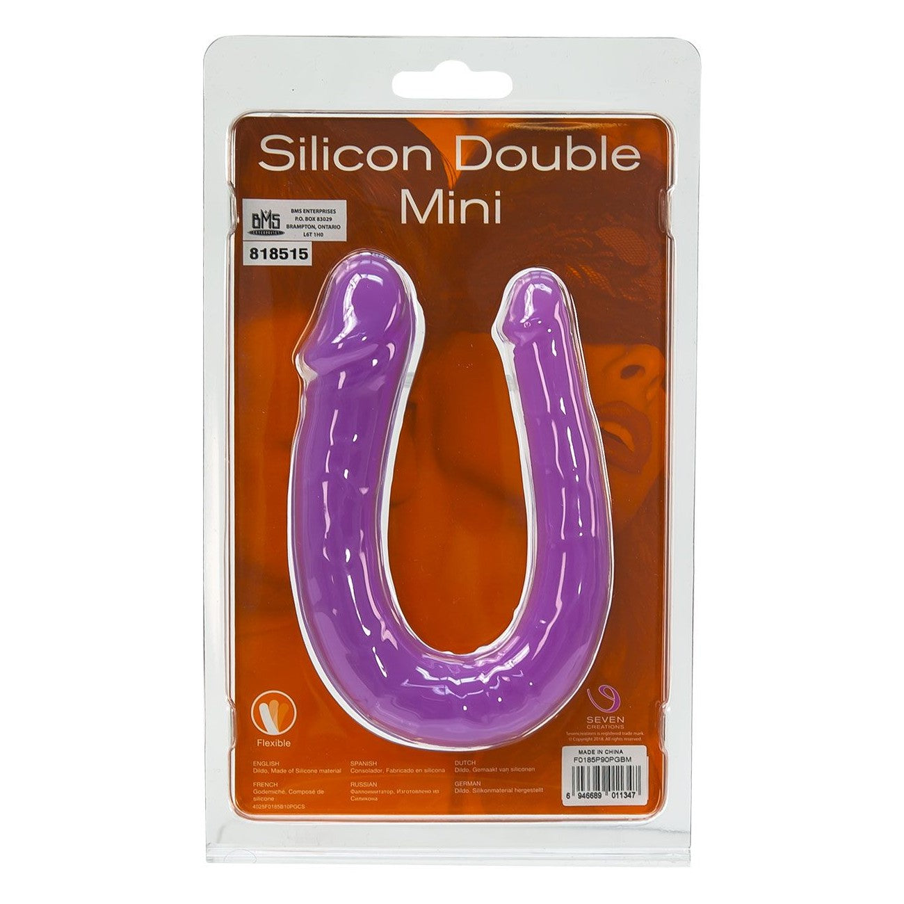 Silicone Double Penetration Dildo in Purple