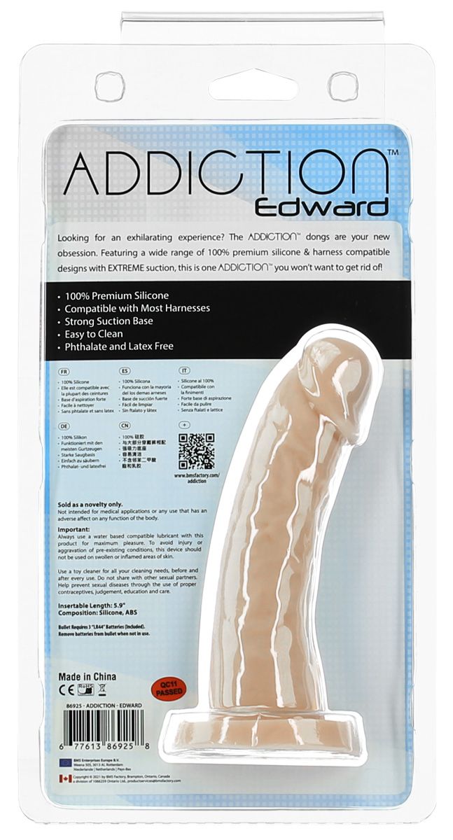 Addiction Edward 6" Silicone Dildo in Ivory