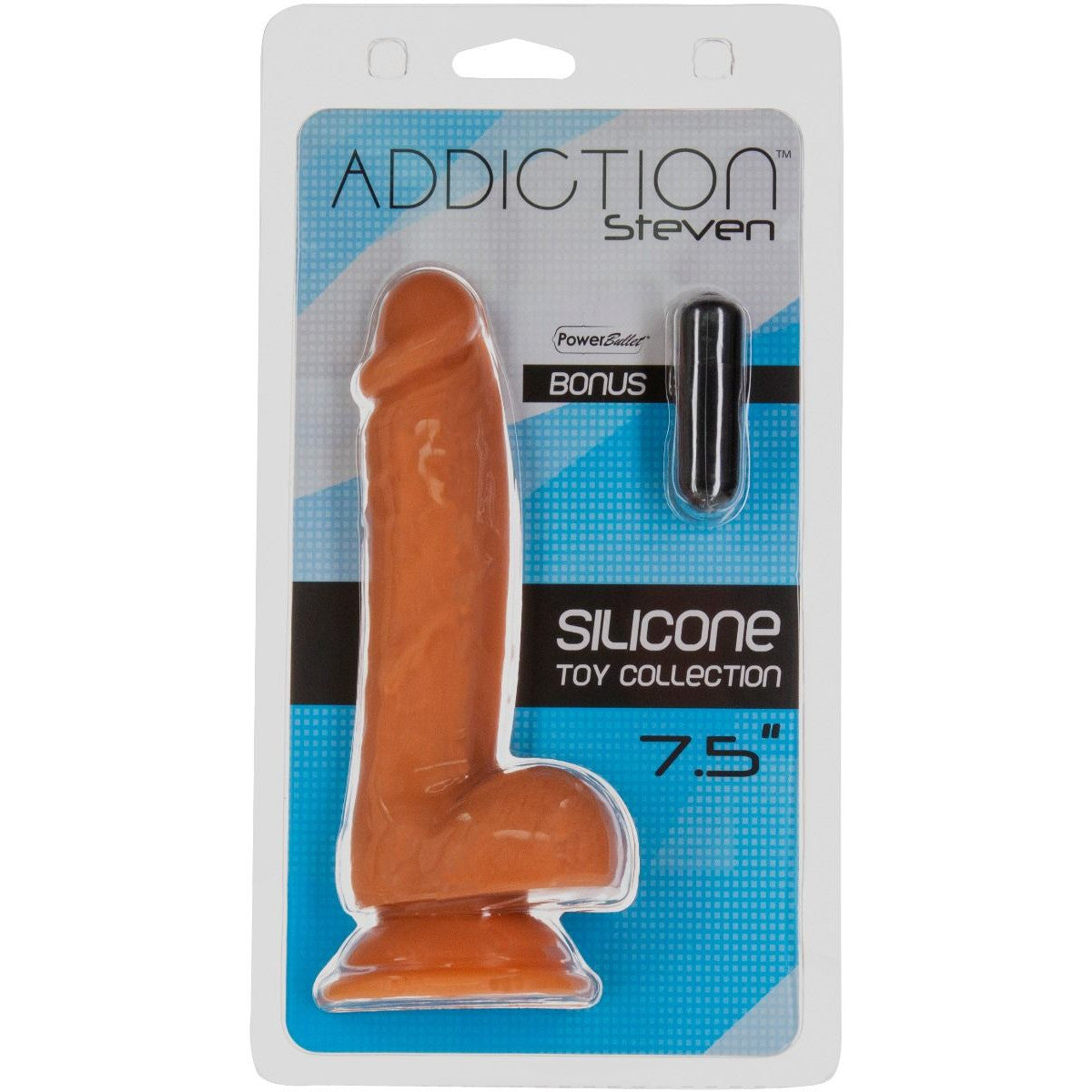 Addiction Steven 7.5" Silicone Dildo in Caramel