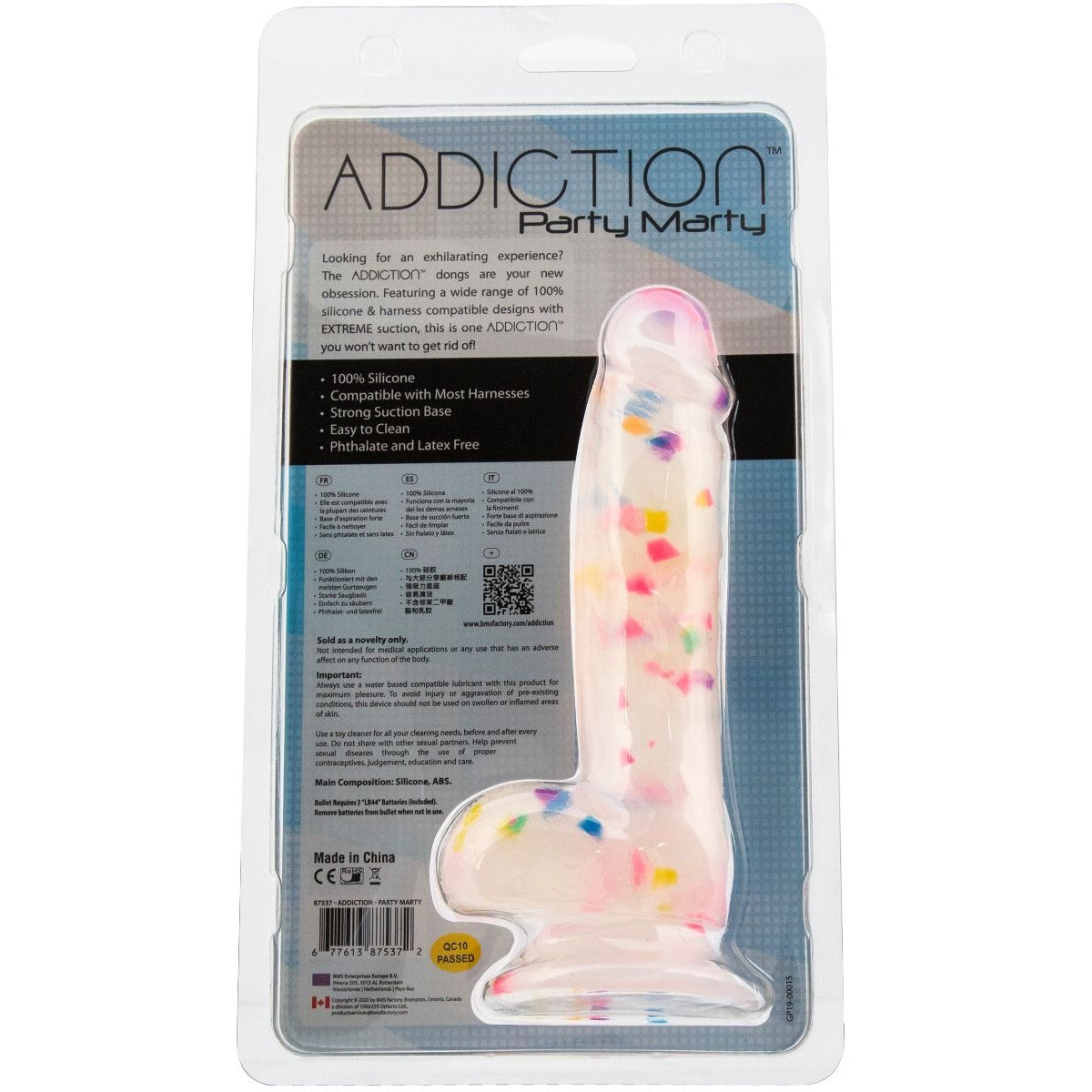 Addiction Party Marty 7.5" Silicone Dildo