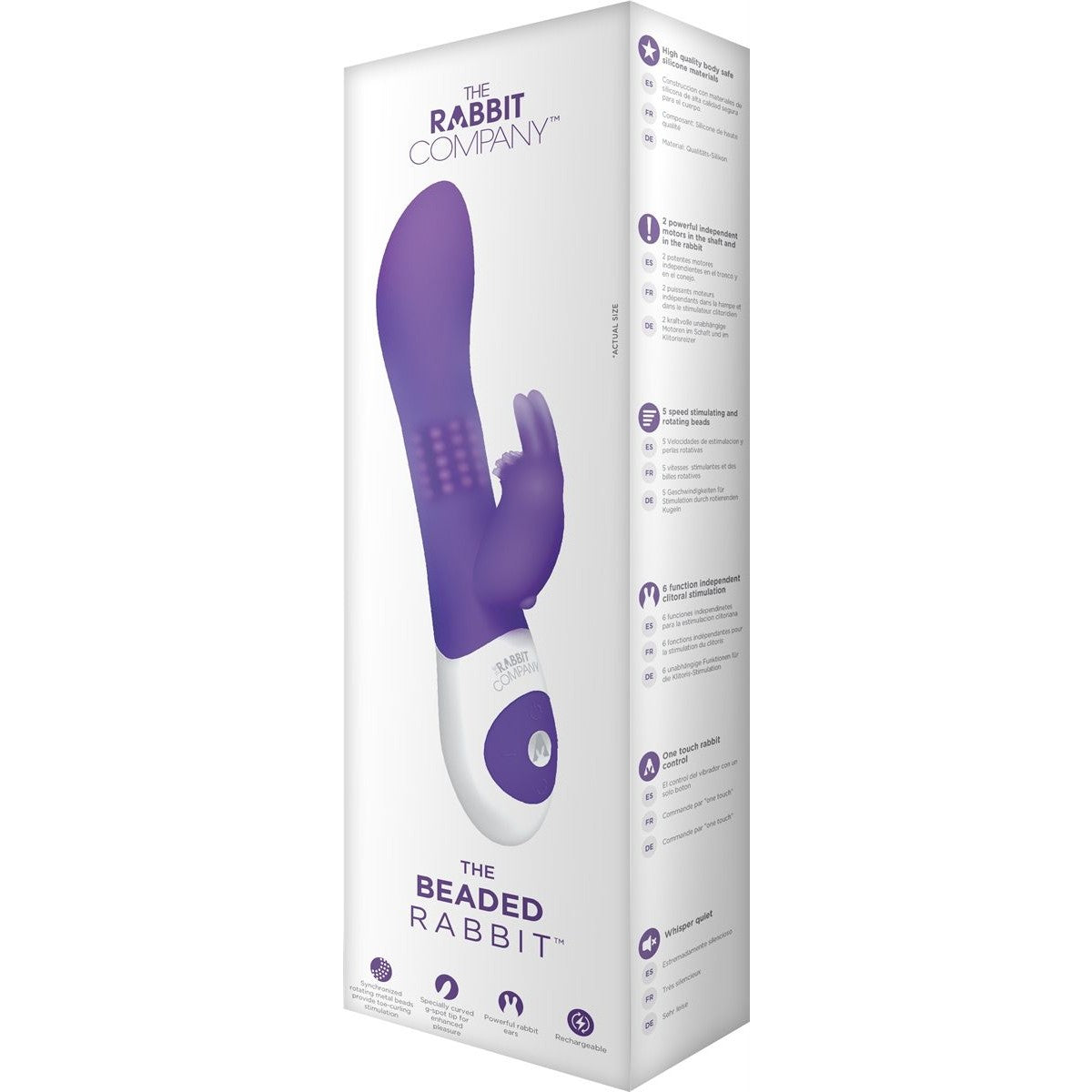 The Beaded Rabbit Vibrator in Purple - Red Mansion