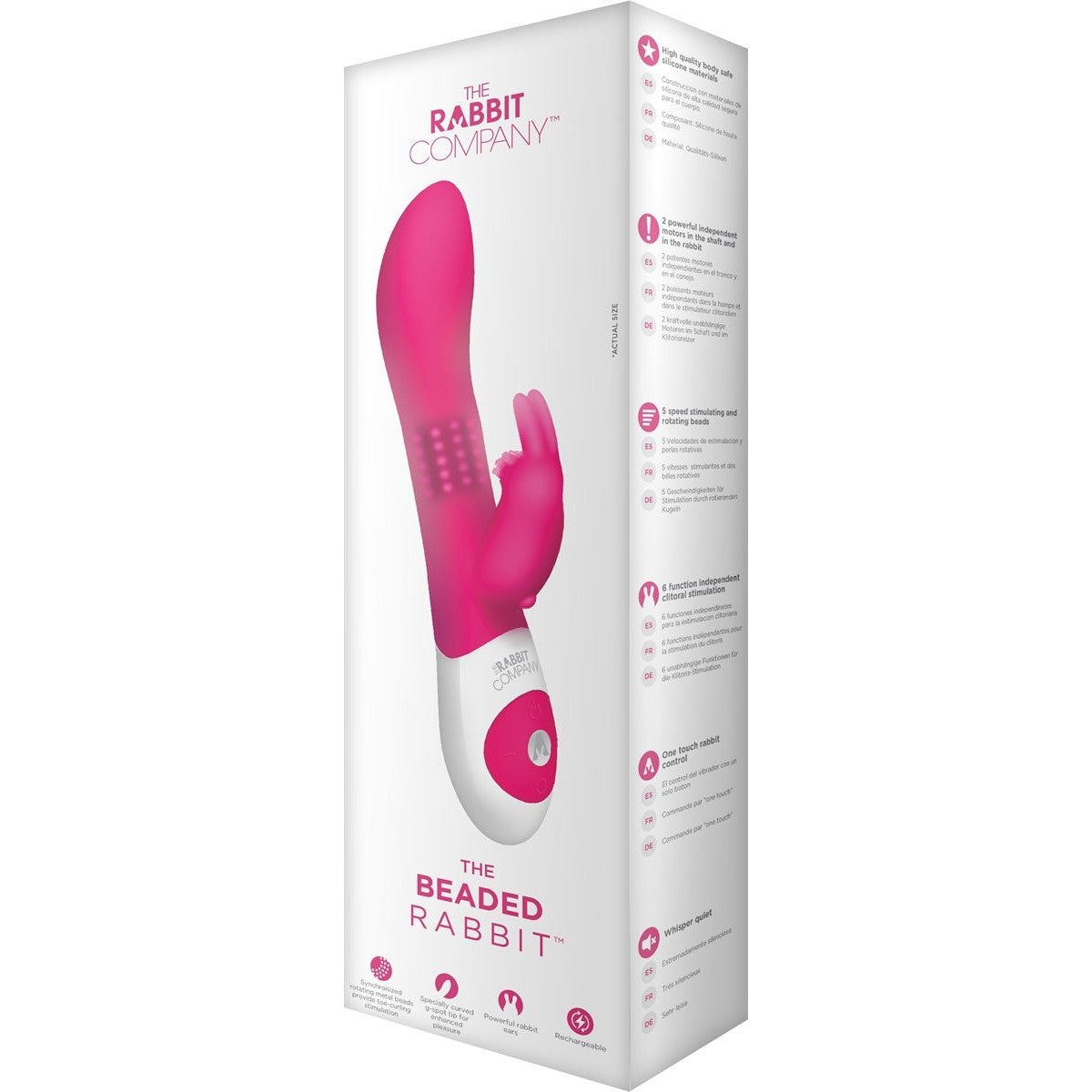 The Beaded Rabbit Vibrator in Pink - Red Mansion