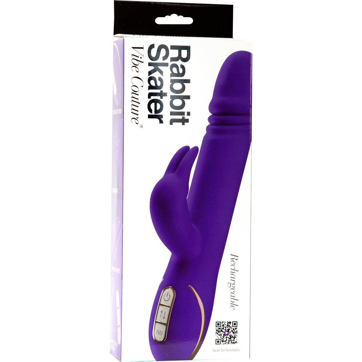 Vibe Couture Rabbit Skater Thrusting Vibrator in Purple - Red Mansion