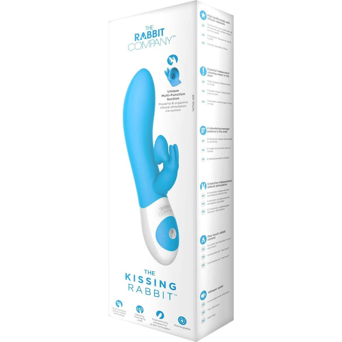 The Kissing Rabbit Vibrator in Aqua Blue - Red Mansion