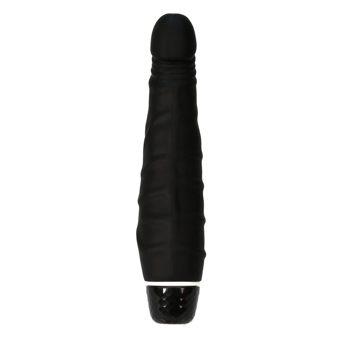Mini Silicone Classic Slim Vibrating Dildo 5" in Black