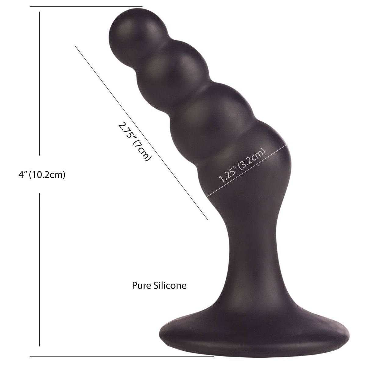 Dr. Joel Silicone Beaded Prostate Probe in Black