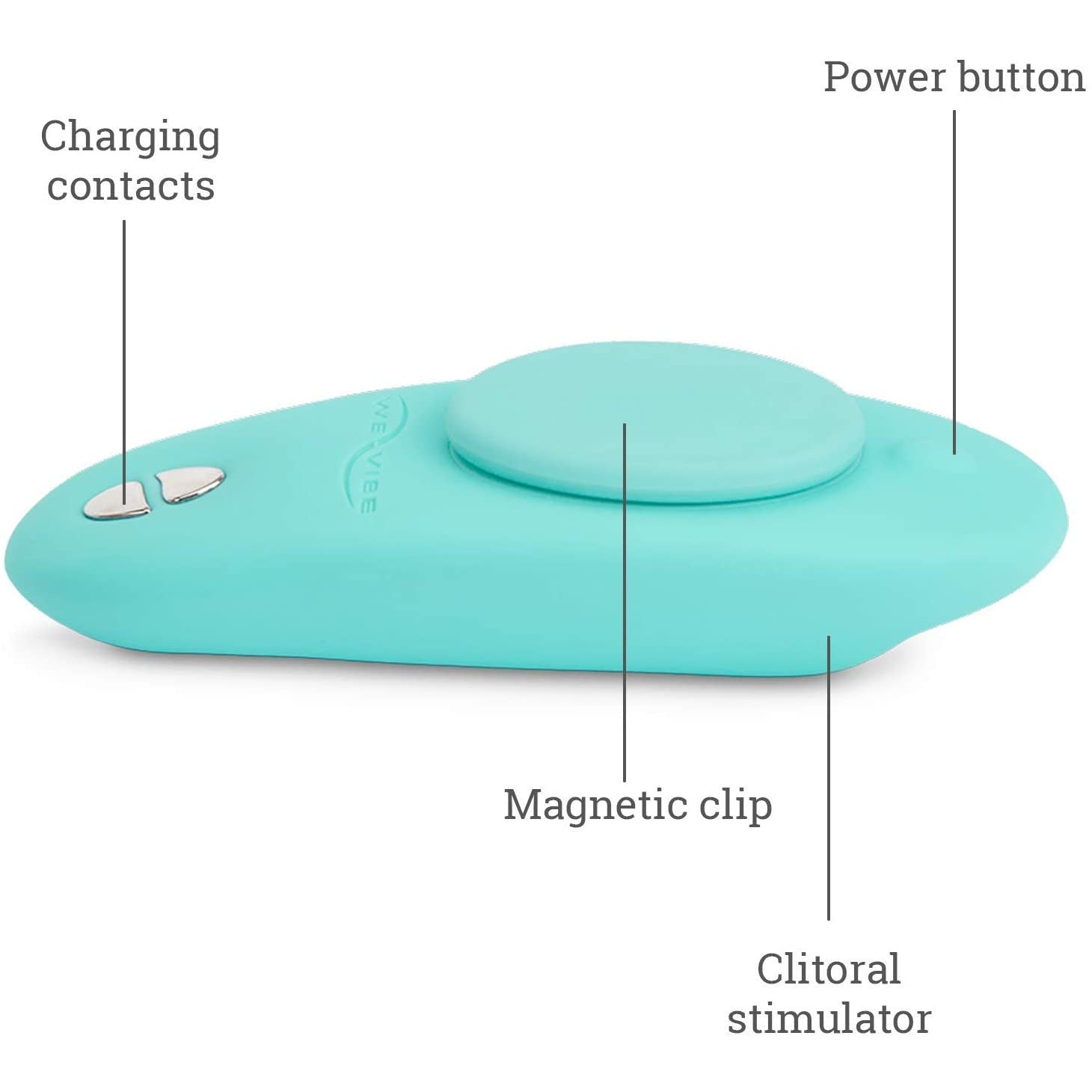 We-Vibe Moxie | Wearable Clitoral Vibrator | Aqua - Red Mansion