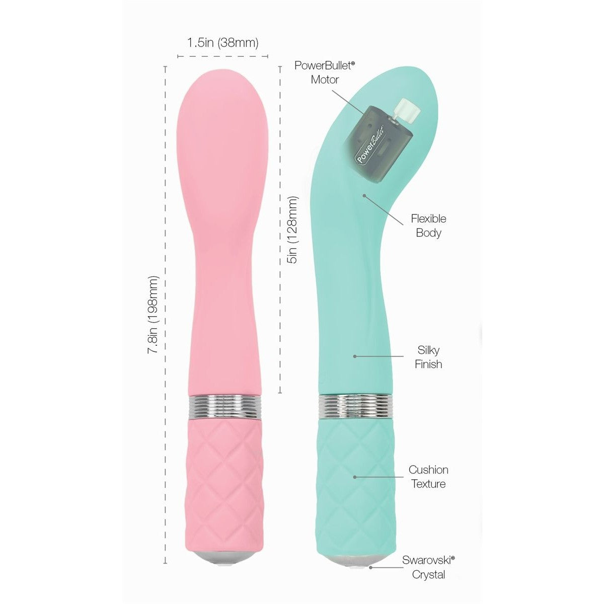 Pillow Talk Sassy G-Spot Vibrator in Teal - Red Mansion