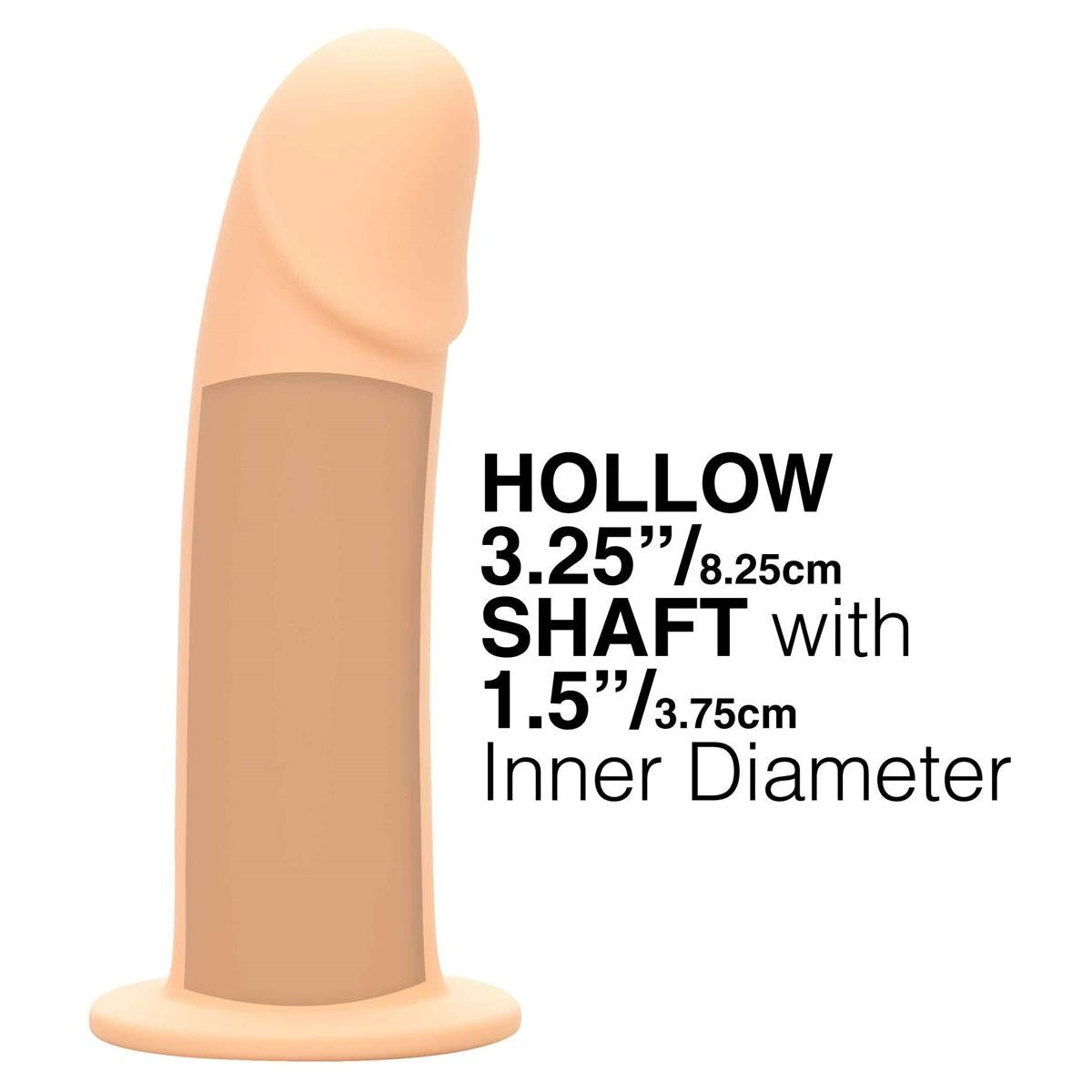 Silicone Hollow PPA Penis Extension in Ivory - Red Mansion
