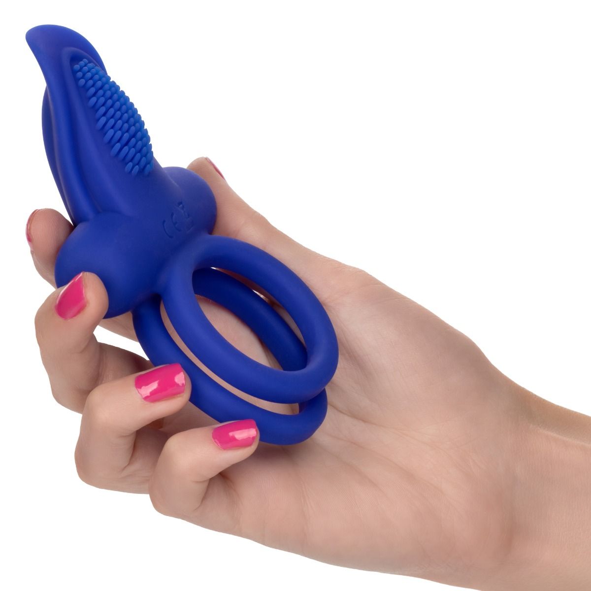 Dual Pleaser Enhancer Vibrating Cock Ring in Purple