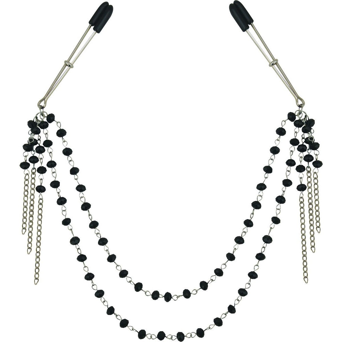 Sincerely Black Jeweled Nipple Clamps