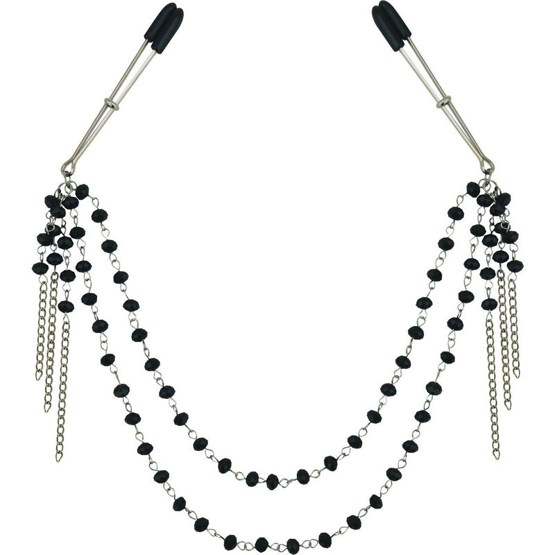 Sincerely Black Jeweled Nipple Clamps