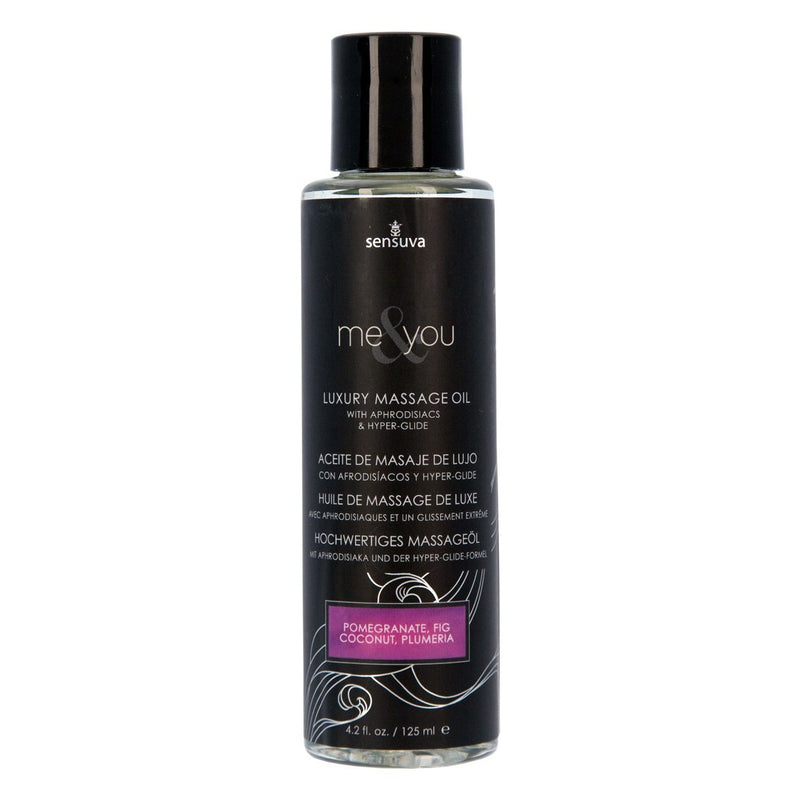 Me & You Luxury Massage Oil 4.2 oz in Pomegranate, Fig, Coconut, & Plumeria