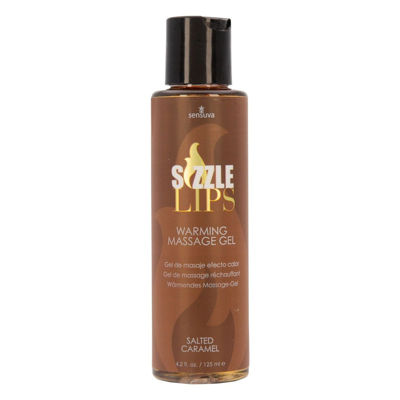 Sizzle Lips Warming Massage Gel 4.2 oz in Salted Caramel