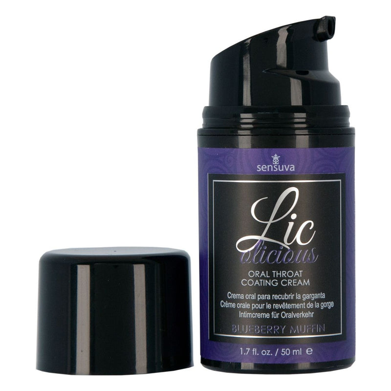 Licolicious Oral Throat Coating Cream 1.7 oz in Blueberry Muffin
