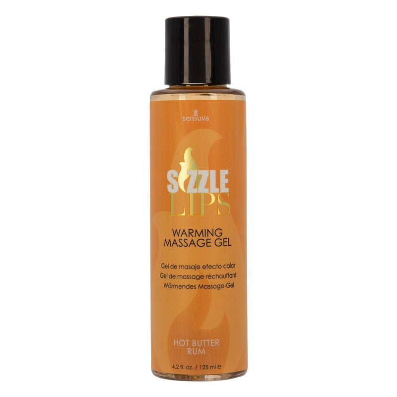 Sizzle Lips Warming Massage Gel 4.2 oz in Hot Butter Rum