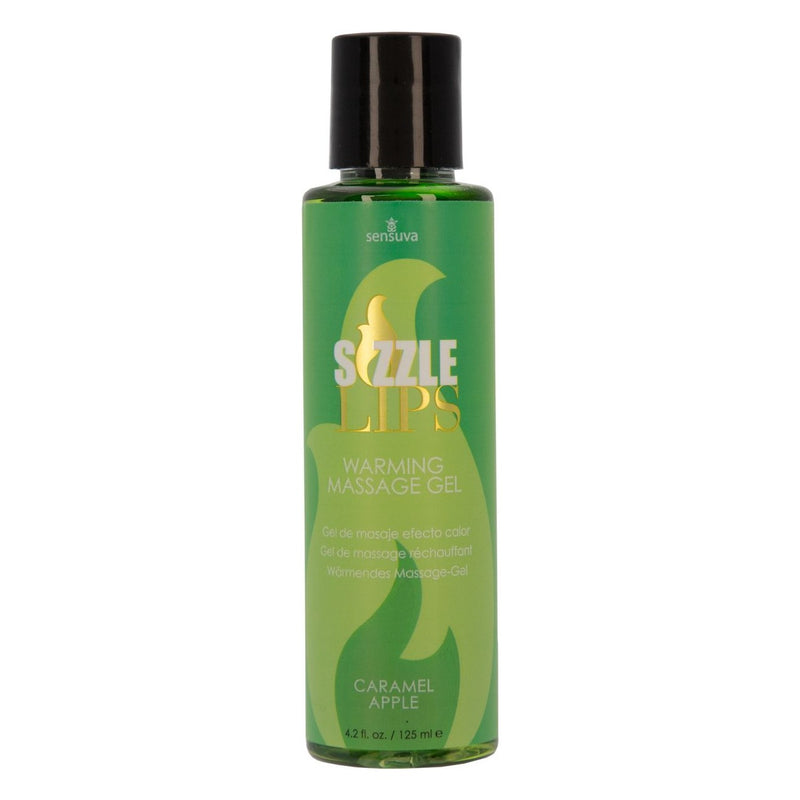 Sizzle Lips Warming Massage Gel 4.2 oz in Caramel Apple