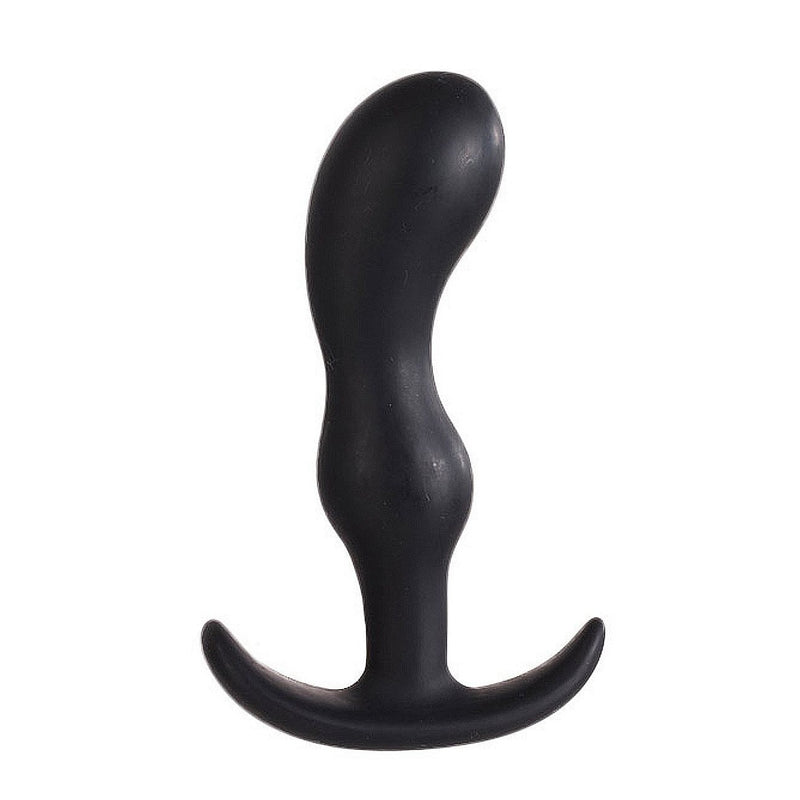 Smiling Silicone Prostate Butt Plug 4.5" in Black