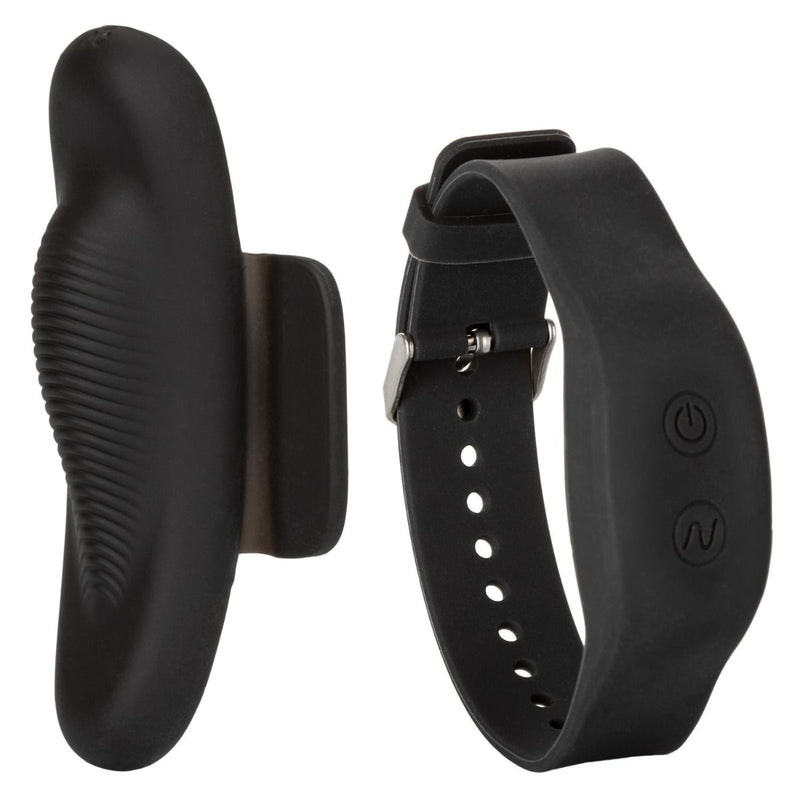 Lock-N-Play Wristband Remote Panty Teaser Vibrator in Black