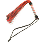 Kinx Tease & Please Silicone Flogger in Black and Red - Red Mansion