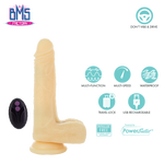 BMS PL Amazing Adam Vibrating & Rotating Ivory Dildo 7" with Remote