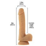 Addiction Andrew Bendable 8" Silicone Dildo in Caramel