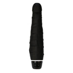 Mini Silicone Classic Slim Vibrating Dildo 5" in Black